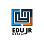 Logo EDUJR Design - Agência de Design, Automação e Mentoria para Airbnb